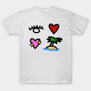Eye Heart Sparkle Heart Island T-Shirt